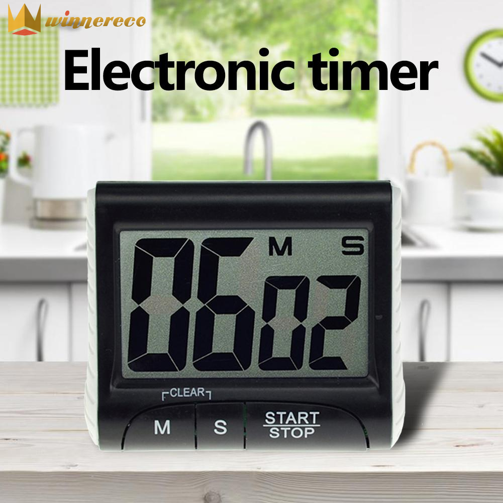 LCD Digital Kitchen Timer Cooking Count Up Countdown Alarm Magnet Clock