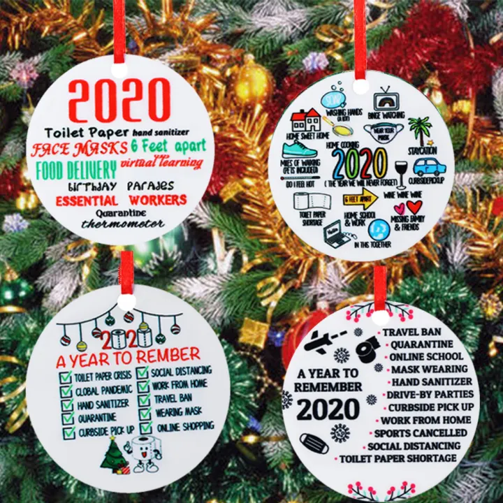 Christmas Tree Plaque 2020 Pandemic Annual Events Major Events Hanging Tags