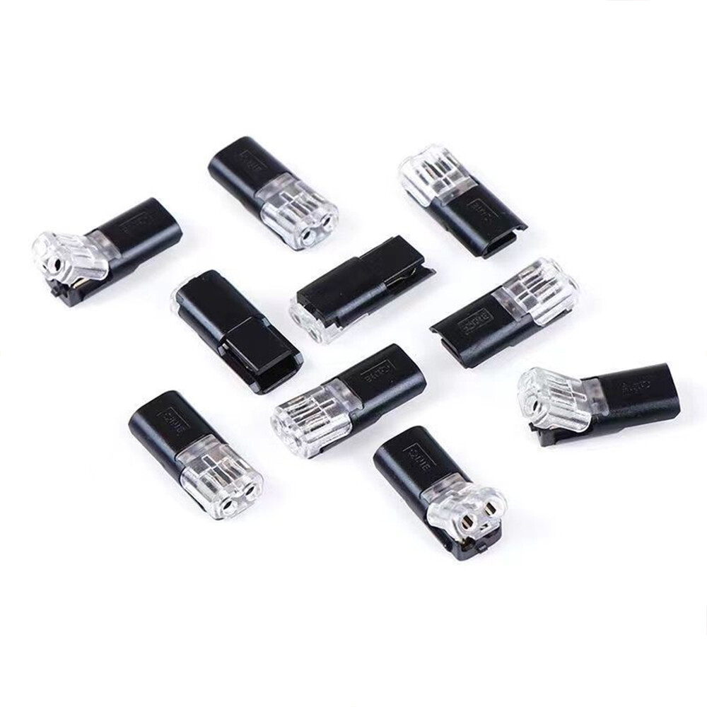 10pcs 2pin Pluggable Wire Connector Quick Splice Electrical Cable Crimp Terminals for Wires Wiring 22-20AWG LED Car Connectors