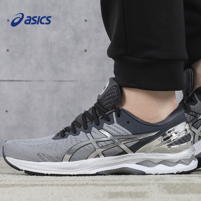 ขาย Asics รองเท้ากีฬาผู้ชาย,รุ่น Gel-Kayano 27 Platinum ดูดซับแรงกระแทกระบายอากาศรองเท้าวิ่ง1011A887-020