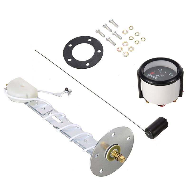 BOKALI 1 Bộ Đồng Hồ Đo Mức Nhiên Liệu Xe Hơi 52Mm 12V Với Cảm Biến E-1/Chỉ Báo Con Trỏ 2-F