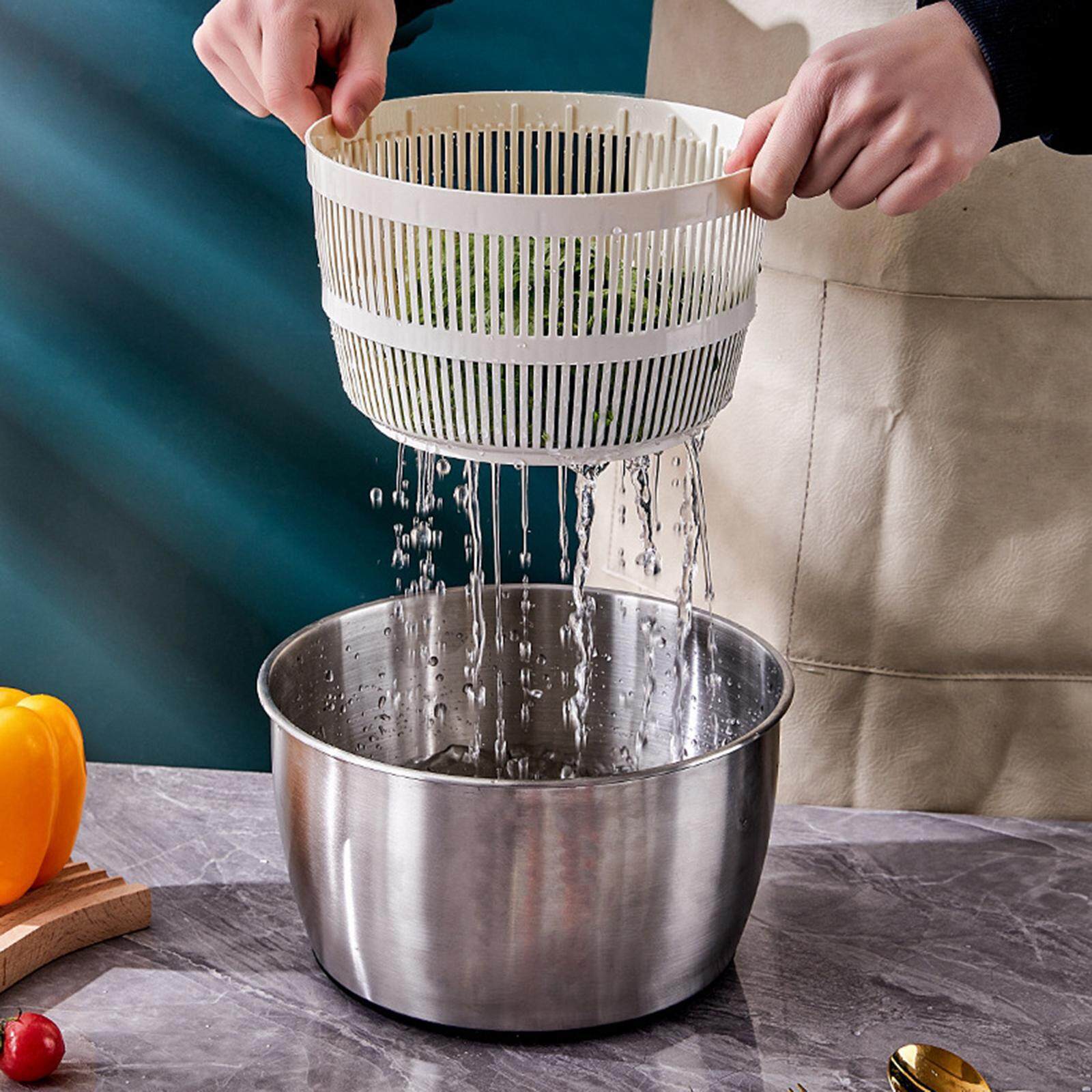 Loviver 5L Salad Spinner Basket Pasta and Fries Spinner Lettuce Washer ...