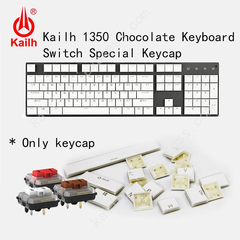 Kailh 104 Low Profile Keycaps 1350 Chocolate Gaming Keyboard Mechanical