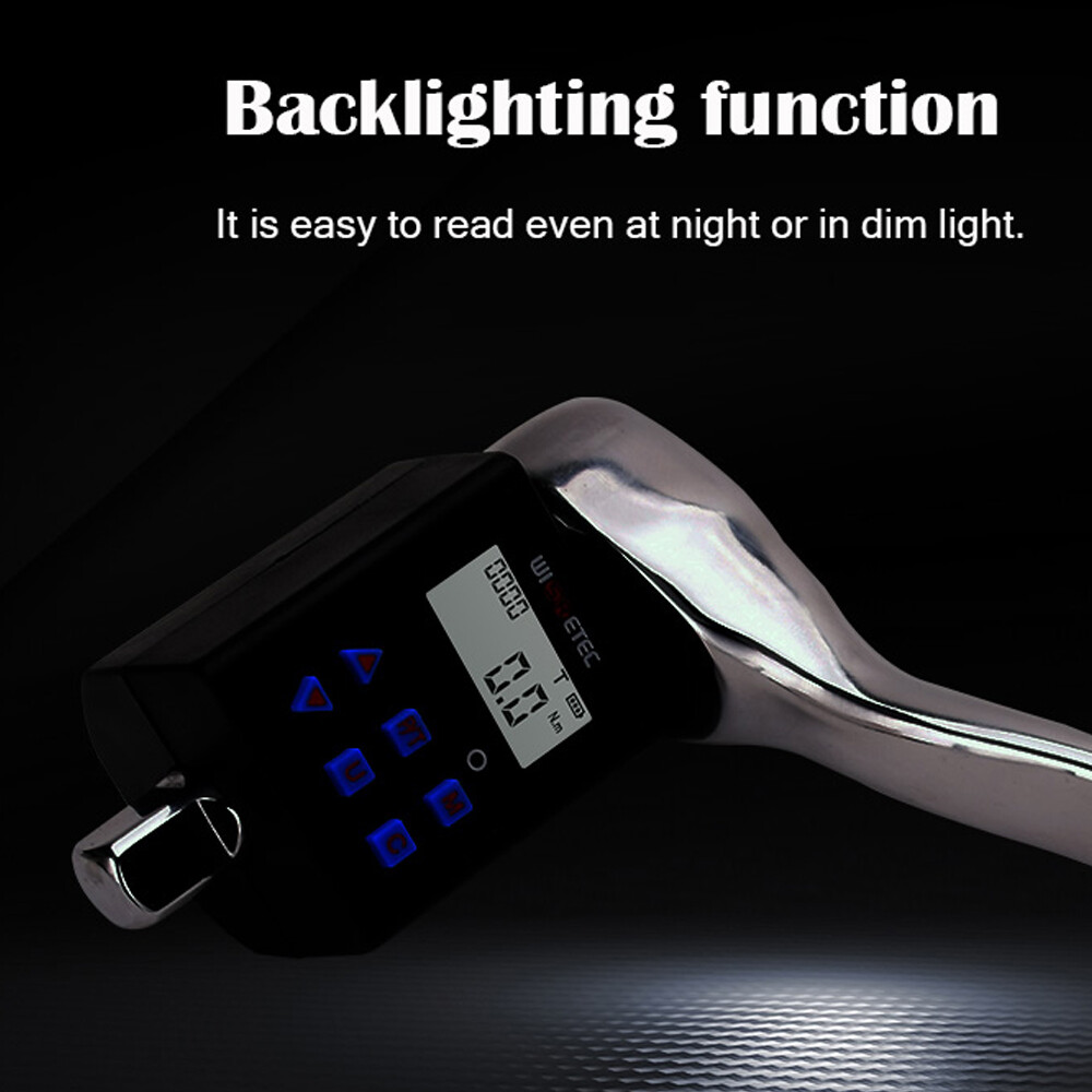 KKmoon Digital Torque Meter Digital Backlight Display Two-ways Measurement Two Working Modes Adjustable Four Units Switchable with Sound Light Alarm Function