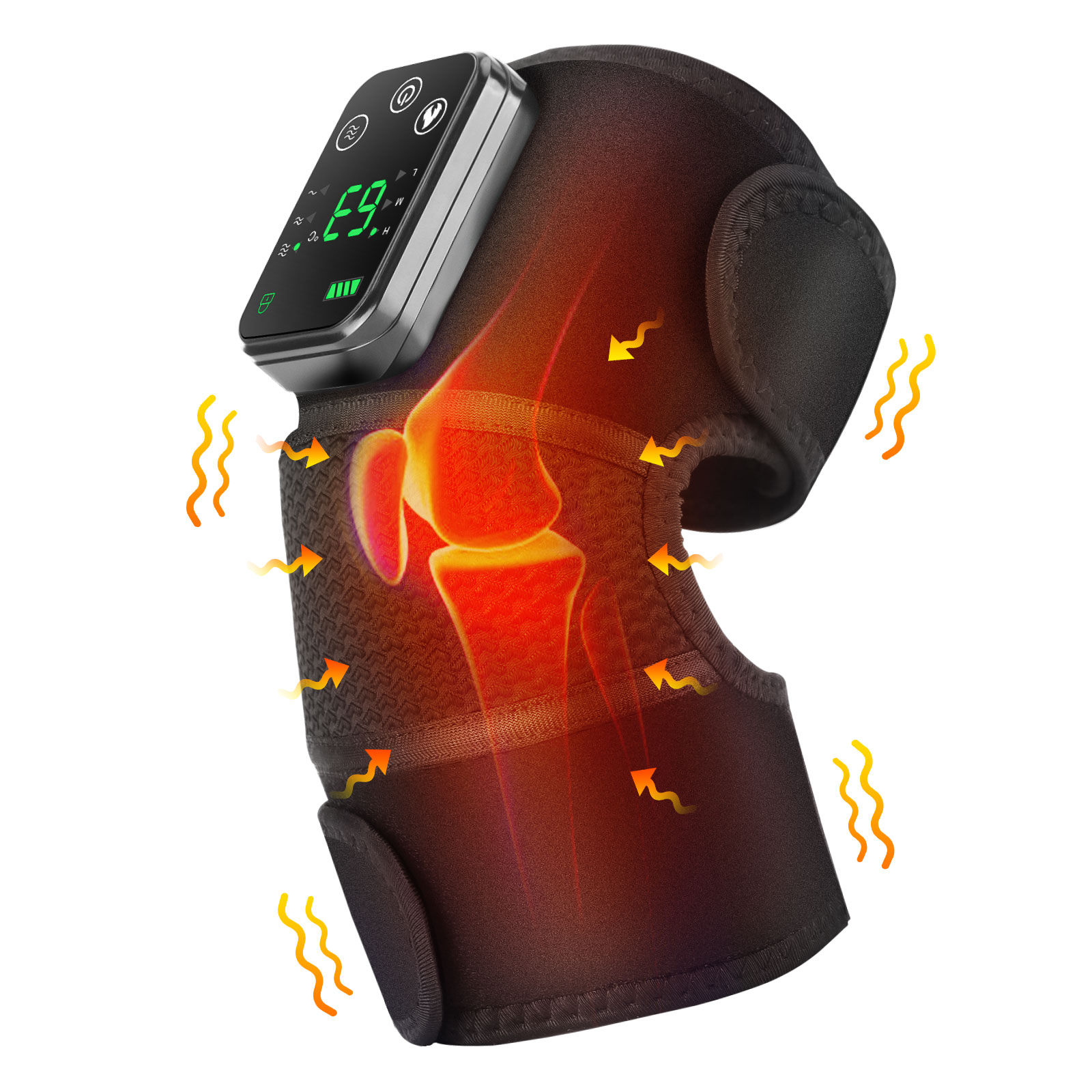 Làm nóng bằng điện Đầu Gối Massager Thông Minh Đầu Gối Vai Pad Cây ngải Nén Nóng Người Cao Tuổi Khớp Vật Lý Trị Liệu Đau Relief