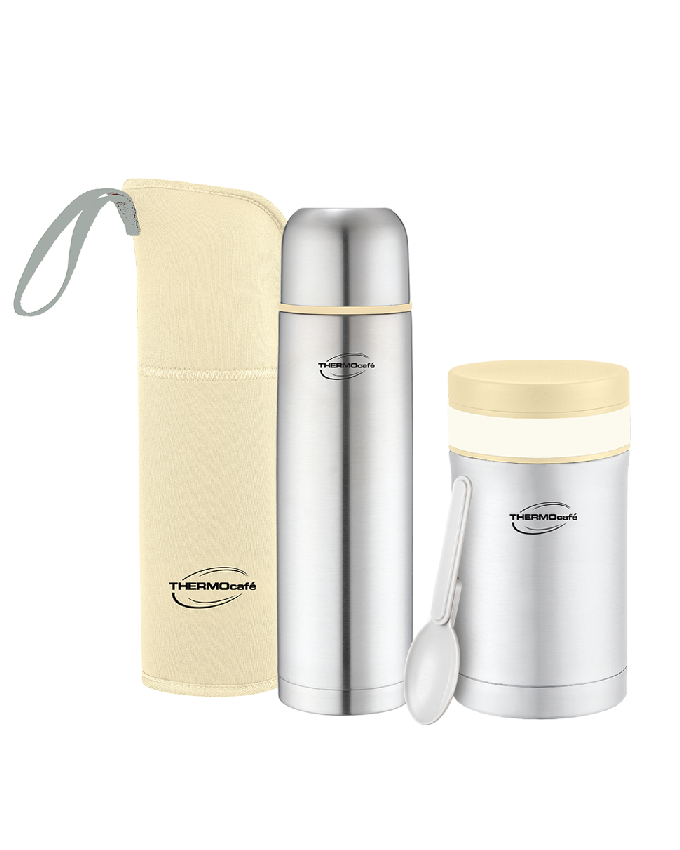 Thermos Thermocafe Stainless Steel Flask – 1 Litre, Vacuum Insulated