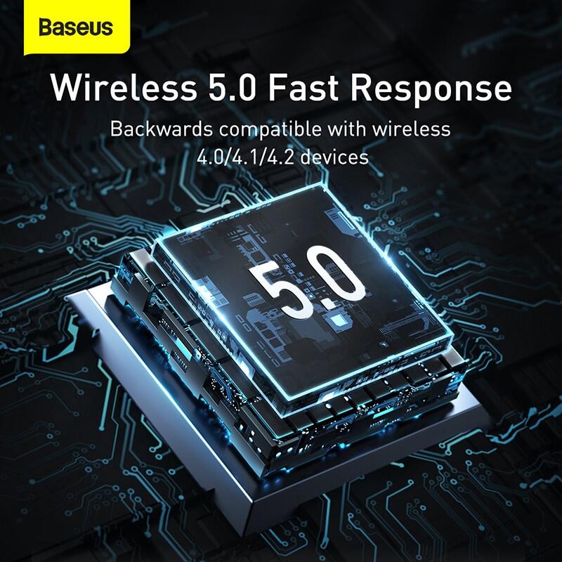 Baseus Bộ Chuyển Bluetooth USB Dongle Adaptador BA04 Máy Thu Phát Adaptador Bluetooth 5.0 5.3 Cho PC Máy Tính Xách Tay Tai Nghe Kết Nối Loa Không Dây Âm Nhạc Máy Phát Âm Thanh