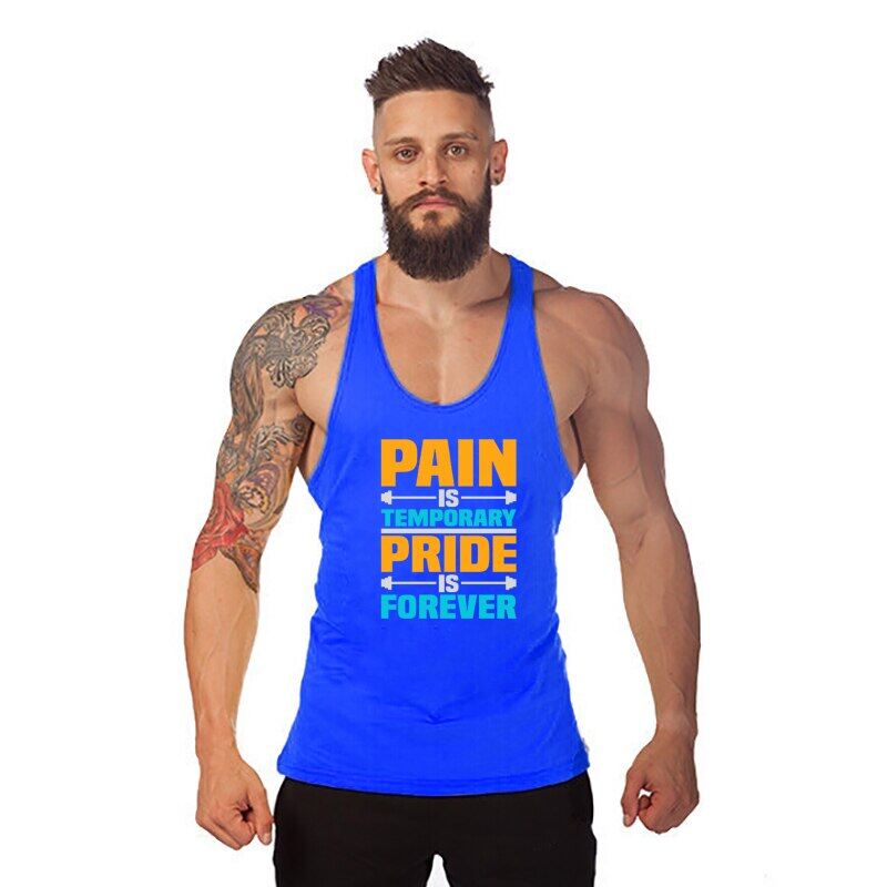 Mens Fashion Gym Tank Tops Sport Singlets Cotton Muscle Undershirt Clothing Vest Bodybuilding Fitness Sleeveless Shirt