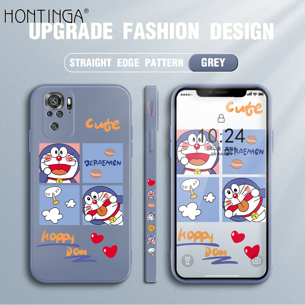 Hontinga vỏ trường hợp ốp cho xiaomi redmi note 10 note 10s 4g ốp hình vuông hoạt hình doraemon chính hãng dạng lỏng họa tiết cạnh bằng silicon mềm ốp bảo vệ toàn bộ camera ốp lưng ốp điện thoại, ốp mềm cho bé gái