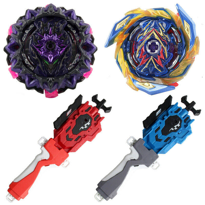 Beyblade Burst SuperKing B-163 Brave Valkyrie + B-169 Variant Lucifer Spinning Top Booster with LR Launchers Grips Gyro Toys Bayblade Beys Set Christmas Halloween