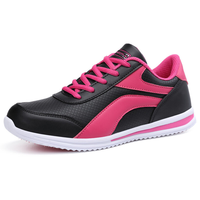 Women Golf Sneakers Sport Outdoor Ladies Walking Flat Sneaker Spring Summer Lightweight Athletic Trainers Black Blue