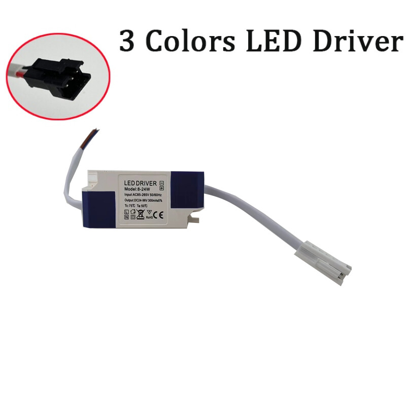 3 colors led driver 8-24w 4-7w 3-5w transformer for tri-color downlight