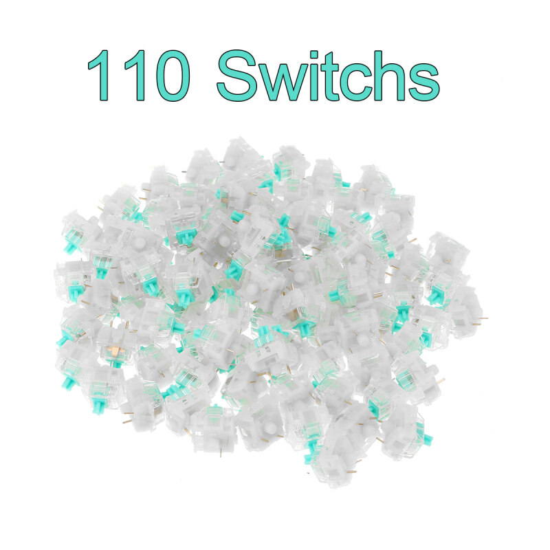 FEKER 110 PCS Mechanical Keyboard Switches 45g 3pin Linear Milky Green Switch for mechanical keyboard Cherry Mx Compatible Malaysia