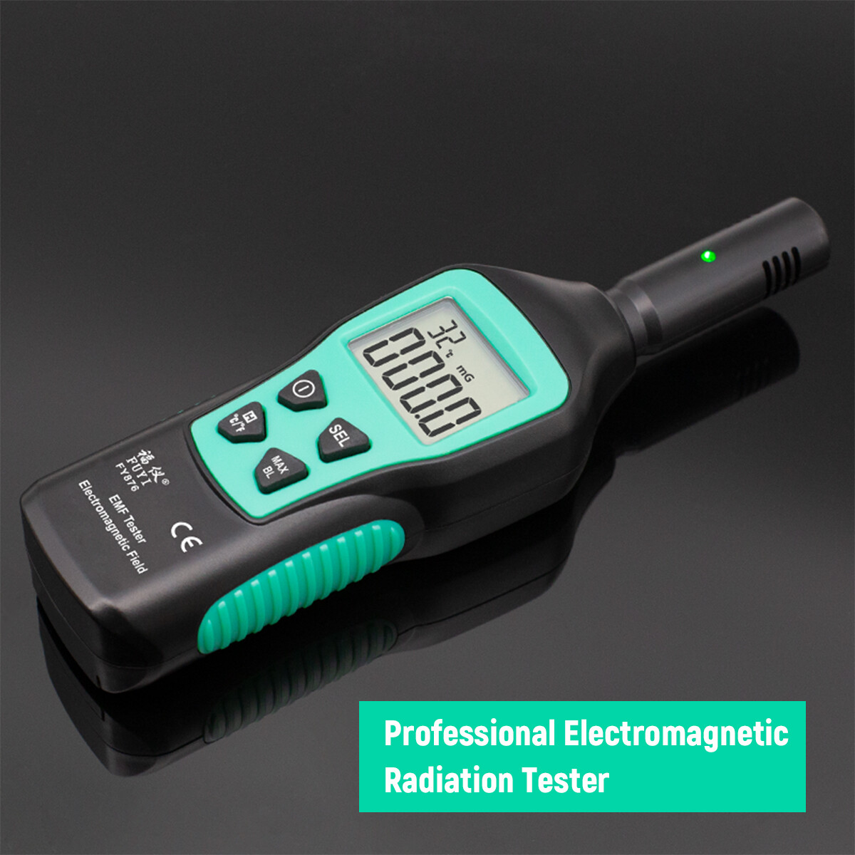 Máy Đo EMF Cảm Biến Thông Minh, Máy Dò Bức Xạ Điện Từ, Máy Kiểm Tra Bức Xạ Sóng Điện Từ Độ Chính Xác Cao Cầm Tay Gia Dụng Máy Theo Dõi Bức Xạ FY876 Màu Đen