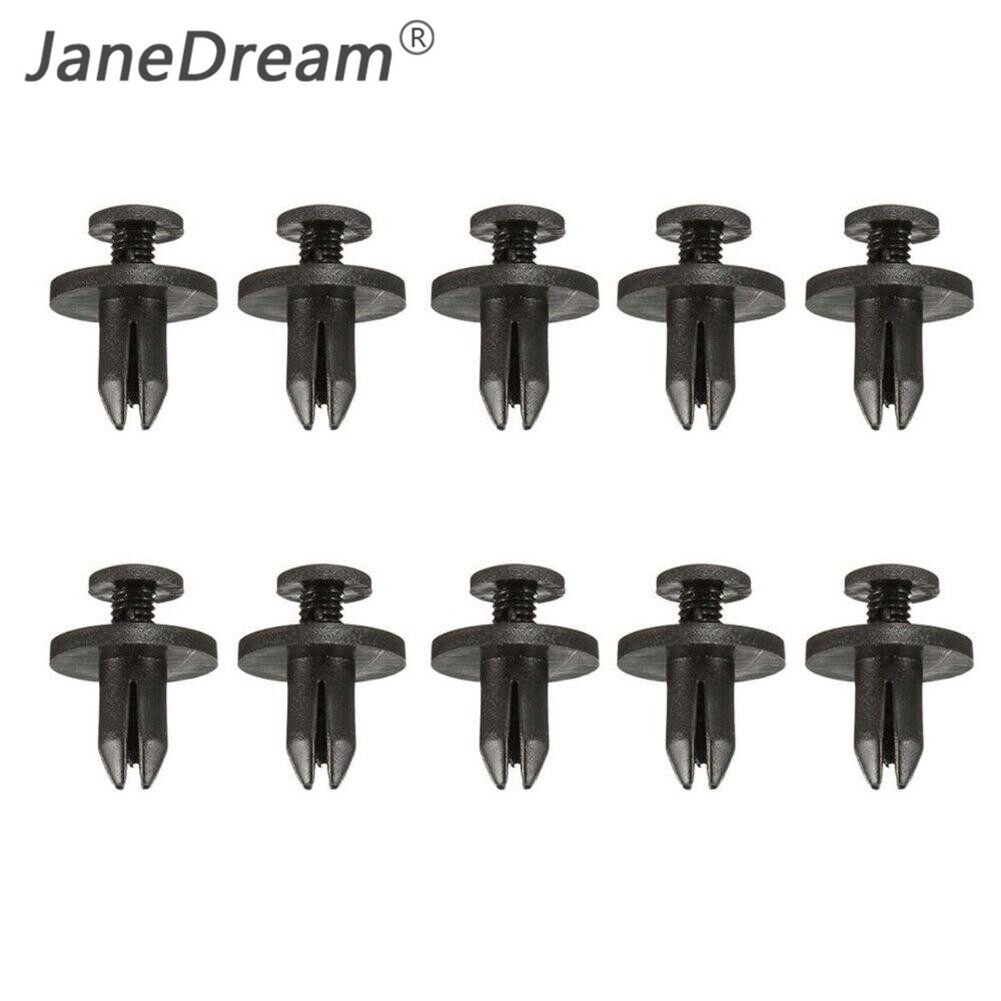 JaneDream 20Pcs Car Plastic Rivet Fastener Mud Flaps Bumper Fender Push Clips For Honda