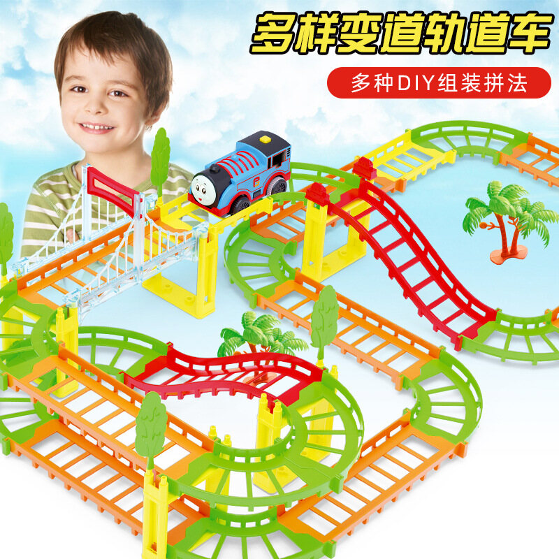 Hot Thomas and friends plastic track dual magnetic metal alloy die casting train Head track set children's Christmas gift Kids toys