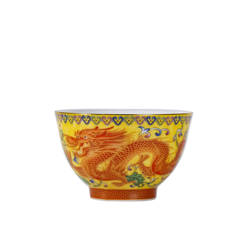 Jingdezhen Cốc Tùy Chỉnh Hình Rồng Và Phượng Nhiều Màu Tráng Men Cốc Bậc Thầy Bộ Trà Kung Fu Bằng Gốm Cốc Trà Quà Tặng