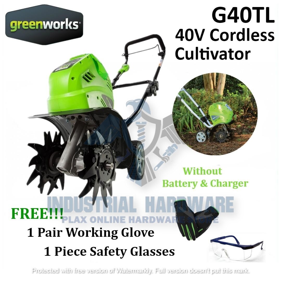 Greenworks G40TL 40V Cordless Tiller/Cultivator(2 Year Warranty) Lazada