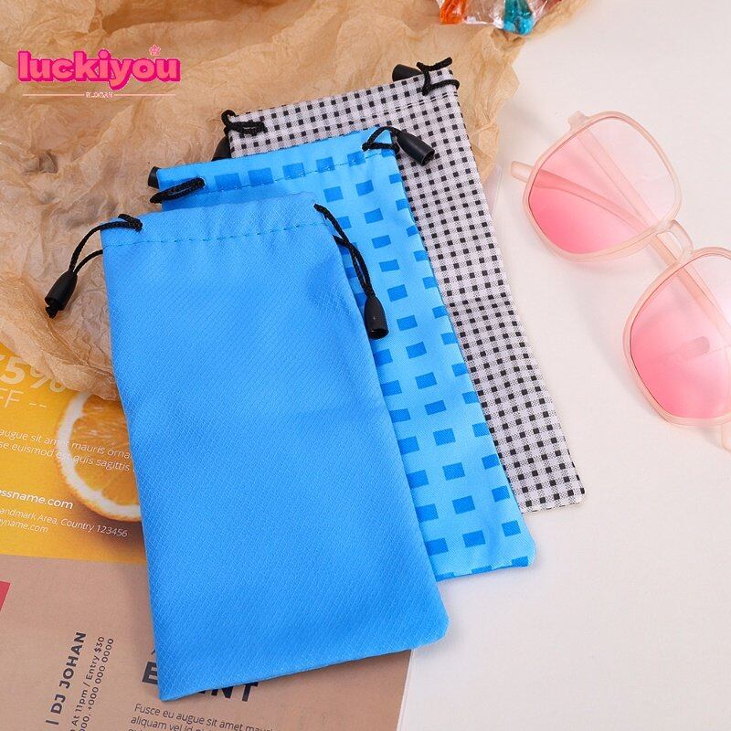 [Giá bán buôn] Kính mát vải tổng hợp Microfiber cao cấp chống thấm nước chống bụi túi đựng kính mềm mại bền chắc đầy màu sắc túi lưu trữ