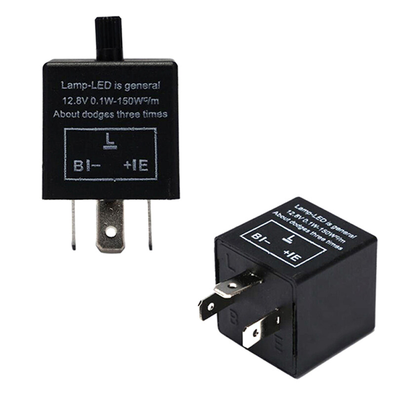 ABCA CF14 3 Pin Điều Chỉnh 12V LED Flasher Relay Xe Bật Tín Hiệu Blinker Ánh Sáng