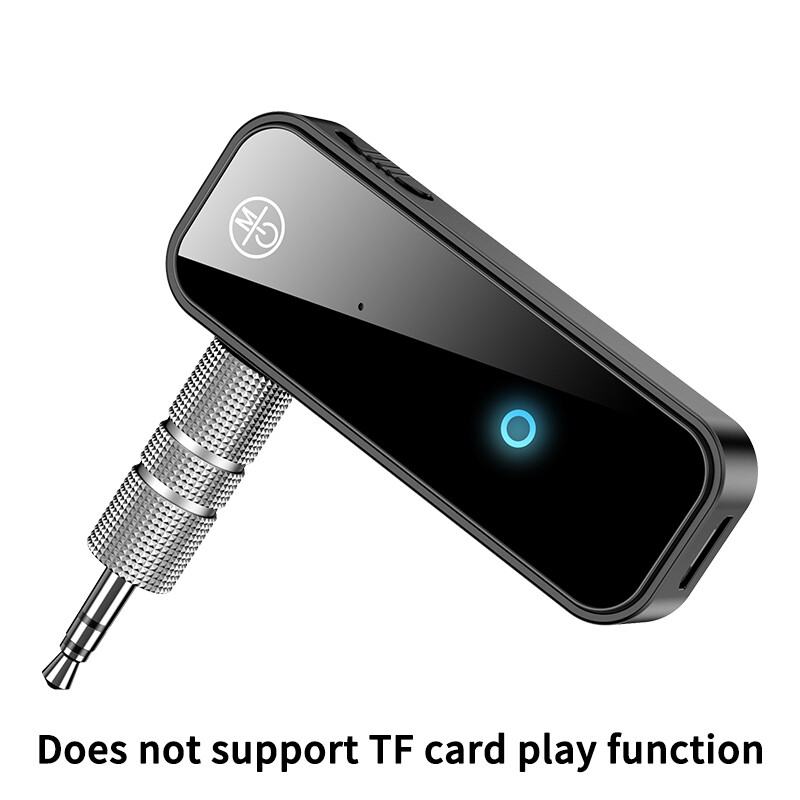 Disour aux bluetooth 5.1 audio receiver transmitter 3.5mm stereo with mic support tf card play wireless adapter for car tv pc headphone speaker