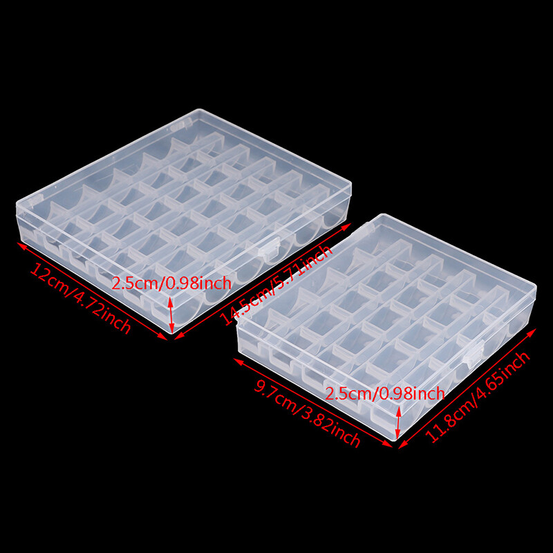 Lofow 25/36 Spools Bobbins Sewing Machine Empty Bobbin Case Organizer Storage Box