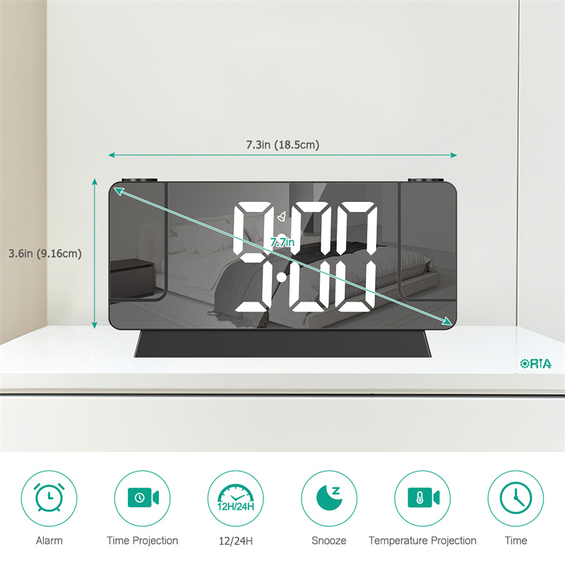 Projector Clock ORIA Projection Alarm Clock With Ceiling Display ...