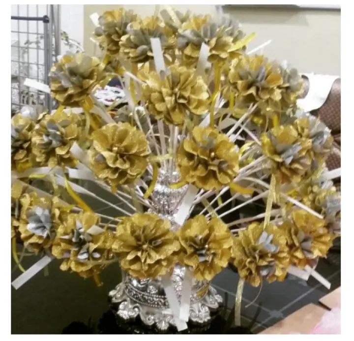 Bunga Telur Gold Glitter 50pcs Free Tag Preorder 5 Days Lazada