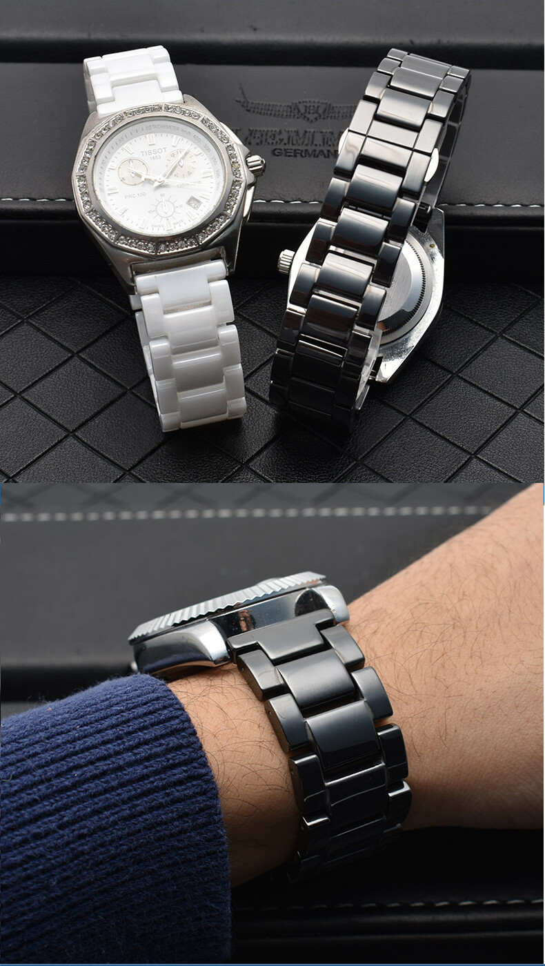 Ceramics Watch Band Strap for Ticwatch Pro 3 E2 S2 GTX