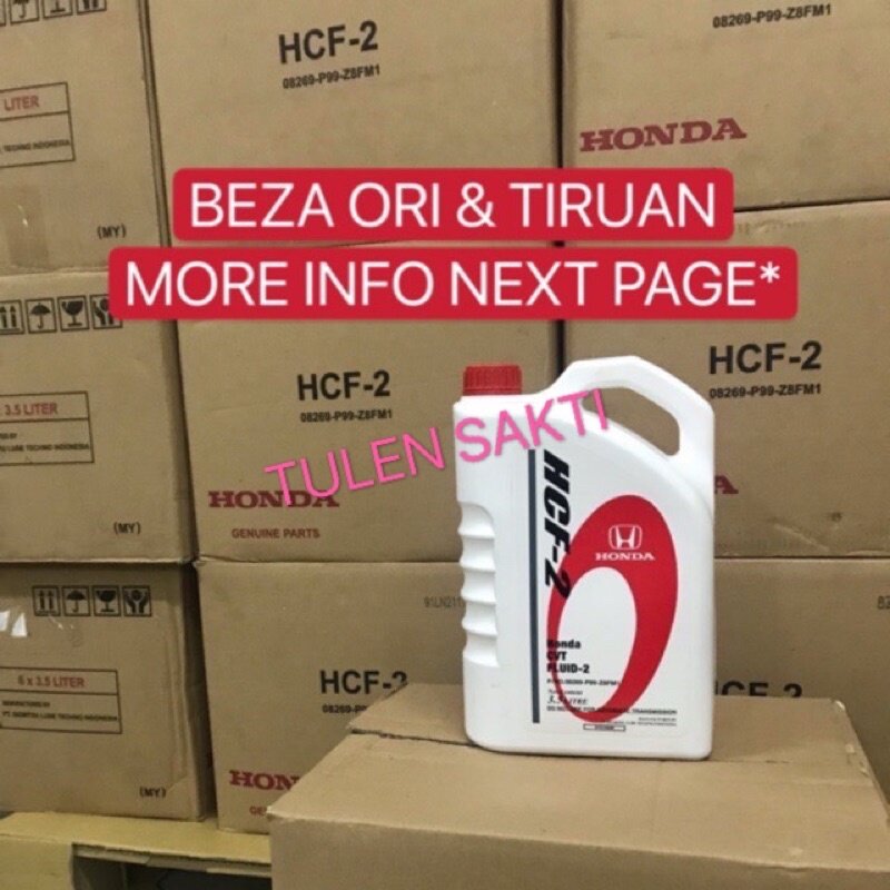 ORIGINAL HONDA HCF2 (3.5L) CVT FLUID2 GEAR OIL CITY GM6 JAZZ GK HRV