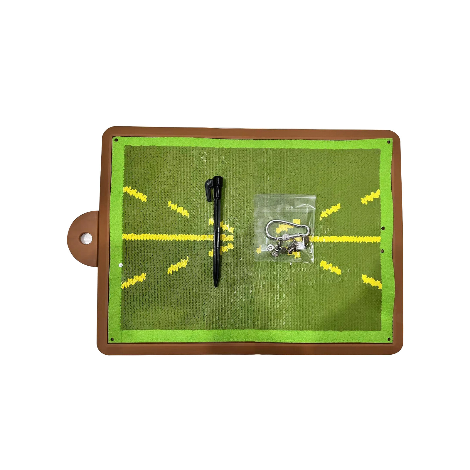 Golf Swing Training Mat Strong Grip Anti-slip Golf Practice Plastic Hitting Trajectory Check Directional Mat Golf Accessories Convenient Golf Swing