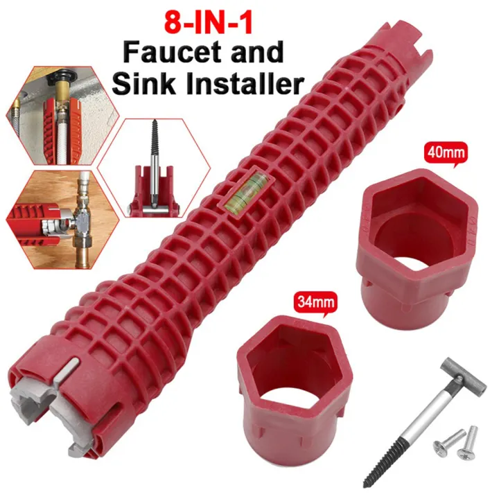 8 In 1 Faucet And Sink Installer Multifunctional Wrench Tool For