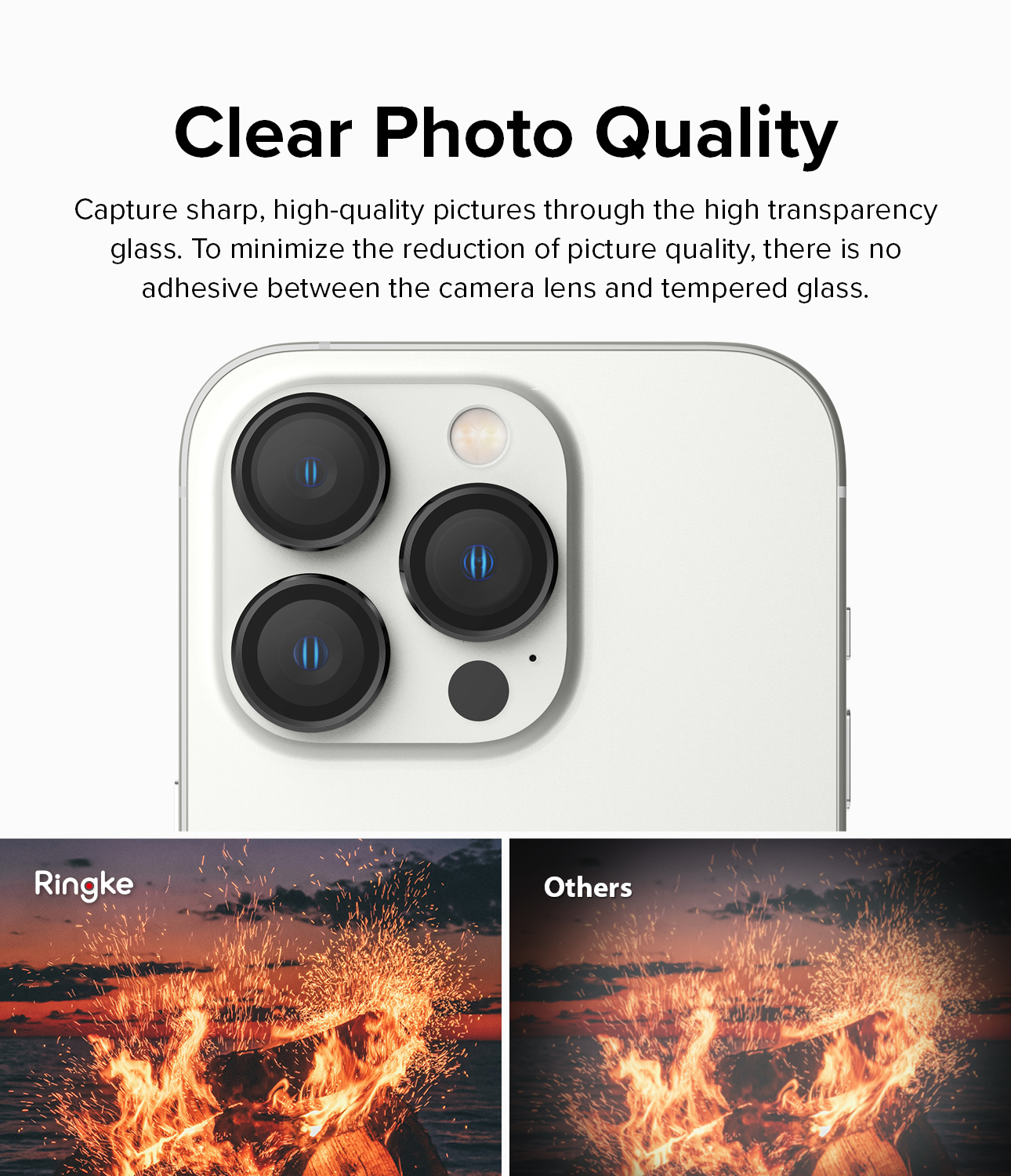 Ringke Kính Khung Ống Kính Máy Ảnh Được Thiết Kế Cho iPhone 14 Pro / 14 Pro Max Bảo Vệ Ống Kính Máy Ảnh