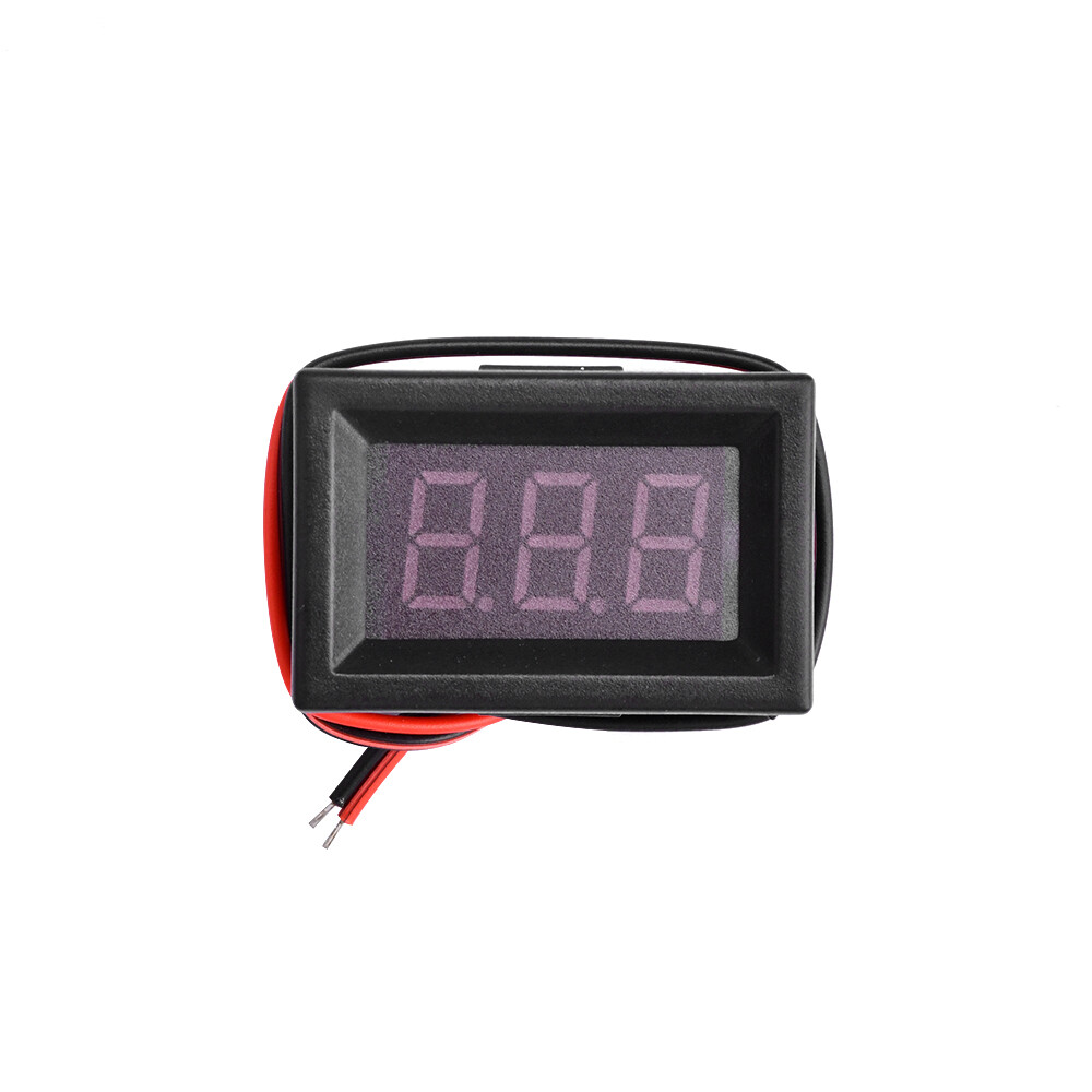 FocusAi  Voltage Meter 2 Wires 0.36" DC4-30V Digital Voltmeter Gauge Tester LED Display Panel Mount Car Motorcycle B-attery Monitor