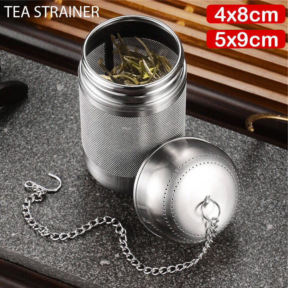 1PCS 304 Stainless Steel Loose Leaf Tea Infuser Spice Tea Strainer Diffuser Filter Large