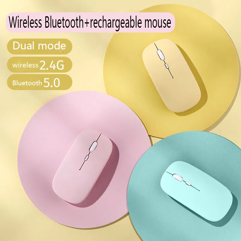 Chuột bluetooth không dây cho ipad/Macbook máy tính xách tay bluetooth chuột 2.4GHz không dây quang có thể sạc lại chuột siêu mỏng im lặng chuột cho PC/máy tính xách tay/điện thoại/máy tính bảng