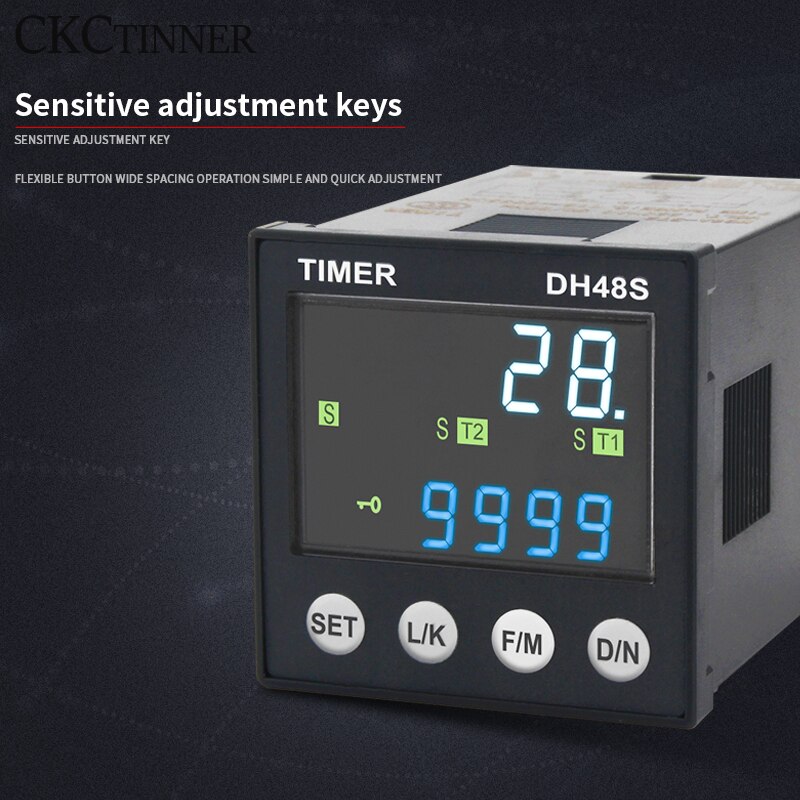 New Product DH48S DC/AC24V AC220V Precision Programmable Delay Relay 0.01S-99990H With Socket Base DH48S Series Time Relay