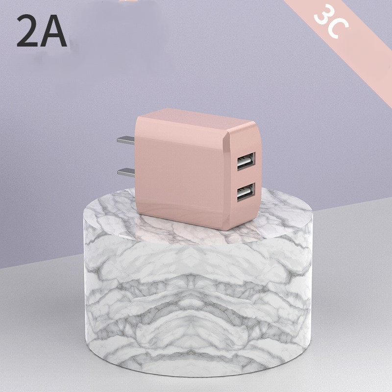 2-Port USB Charger 10W Dual Port Power Adapter Macaron Color Cell Phone Wall Charger Charging Block Dual USB Wall Charger
