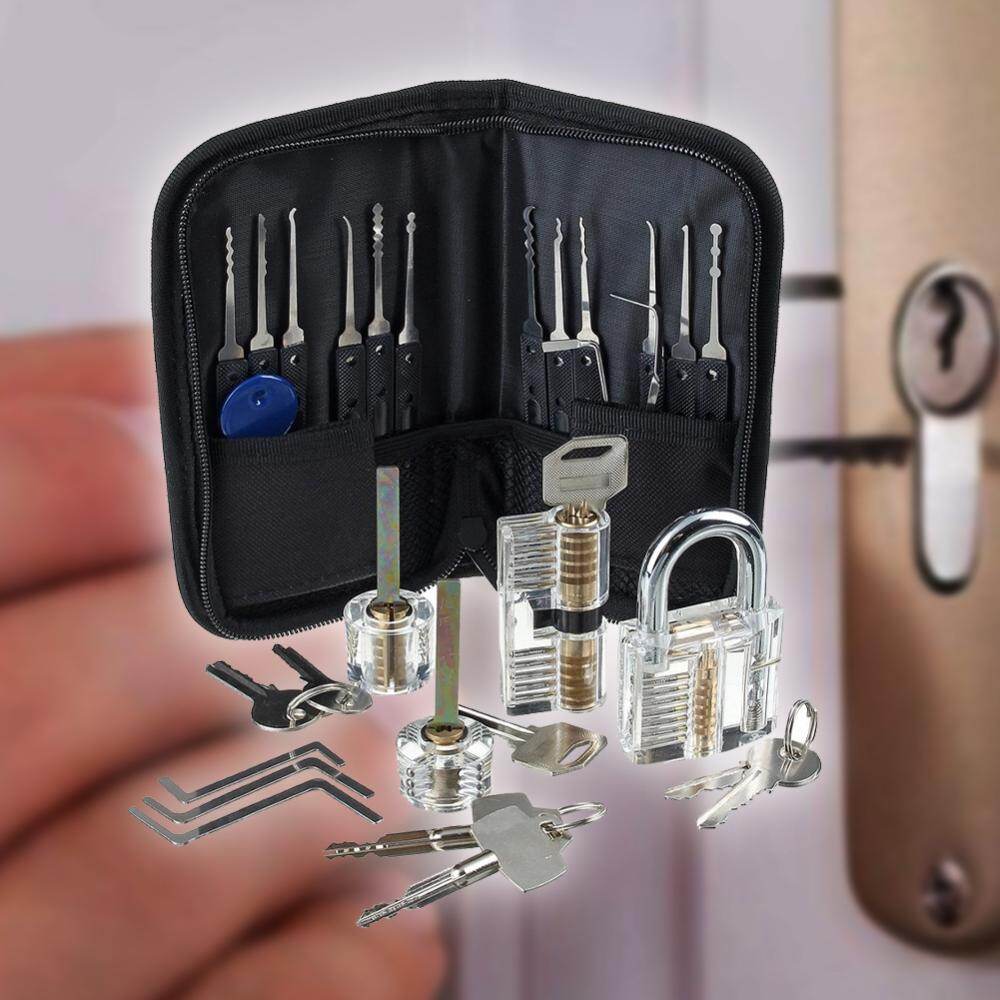 1 Bộ thợ Khóa Công Cụ minh bạch thực hành bộ nậy khóa đa chức năng thực hành mở khóa công cụ thép cho ổ khóa phần cứng cho dụng cụ cầm tay