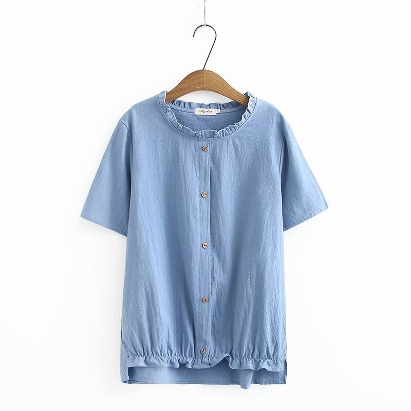 Plus Size XL-4XL Tops Women's Summer T-shirts Oversized Short Sleeve Solid t-Shirts Female ...
