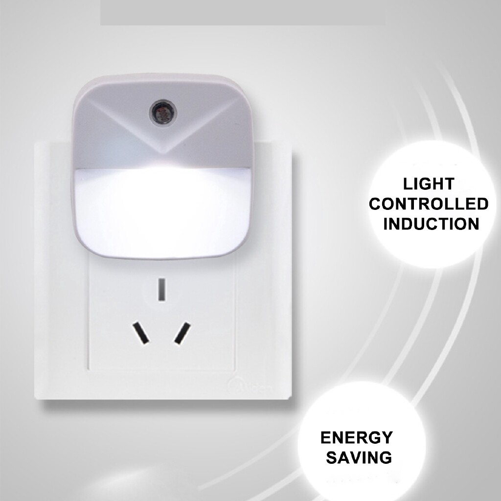 KEBIDU Đèn Chiếu Sáng Tự Động Đèn Ngủ Led Mini Cảm Biến Thông Minh Kèm Phích Cắm Đèn Tiết Kiệm Năng Lượng Cho Phòng Ngủ Đèn Tường Trong Nhà Bảo Vệ Mắt