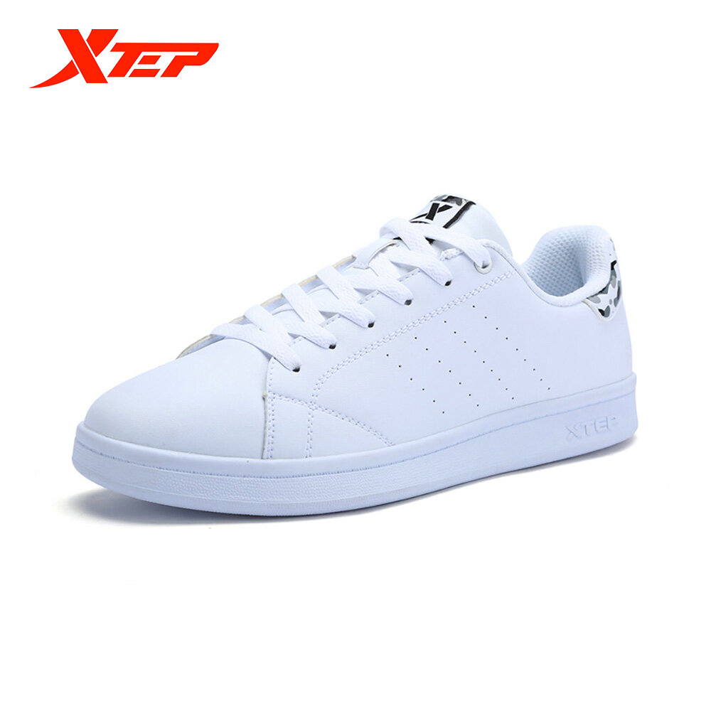 Xtep Men'S Shoes Casual Sneaker Skateboard Shoes Men Solid Color White Shoes 983219319266