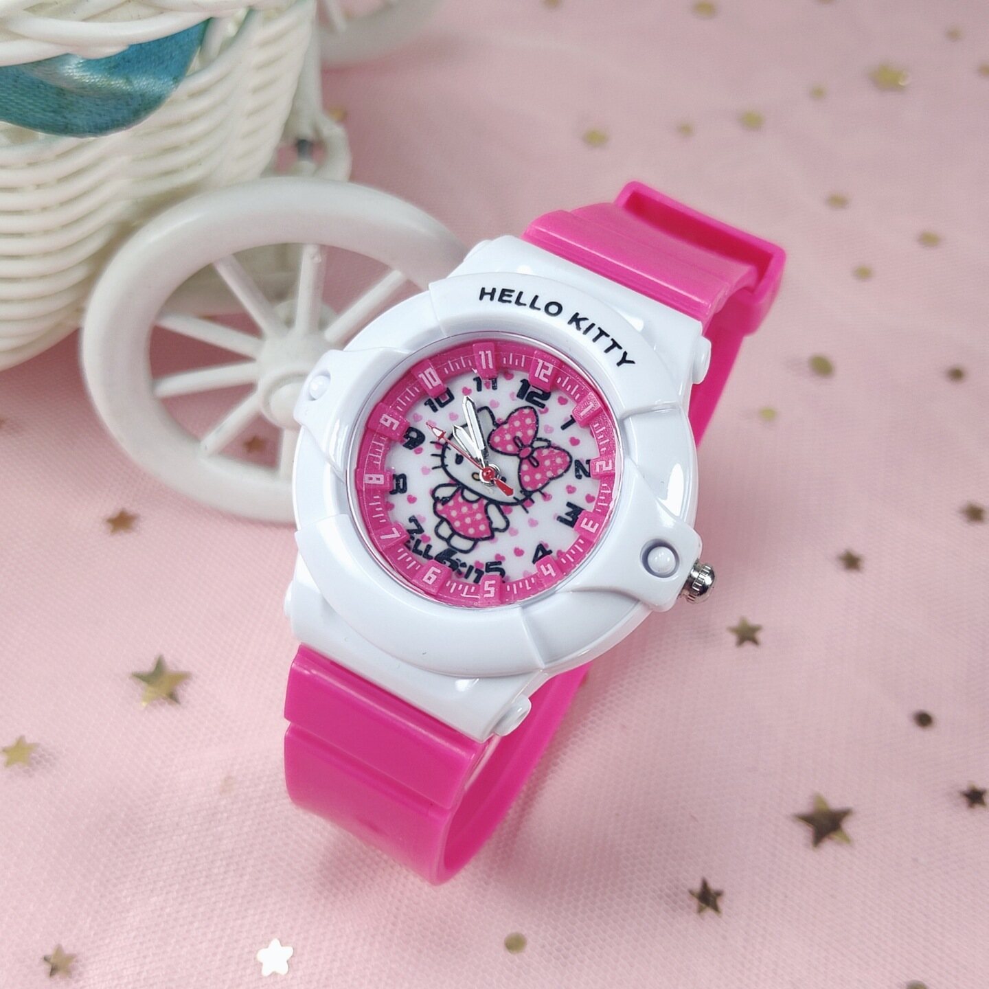 Kitty Cat Boys Girls New Fashion Watch Kids Cartoon Cute Plastic Watch Quartz Casual Clock Watch Packed In OPP Bag