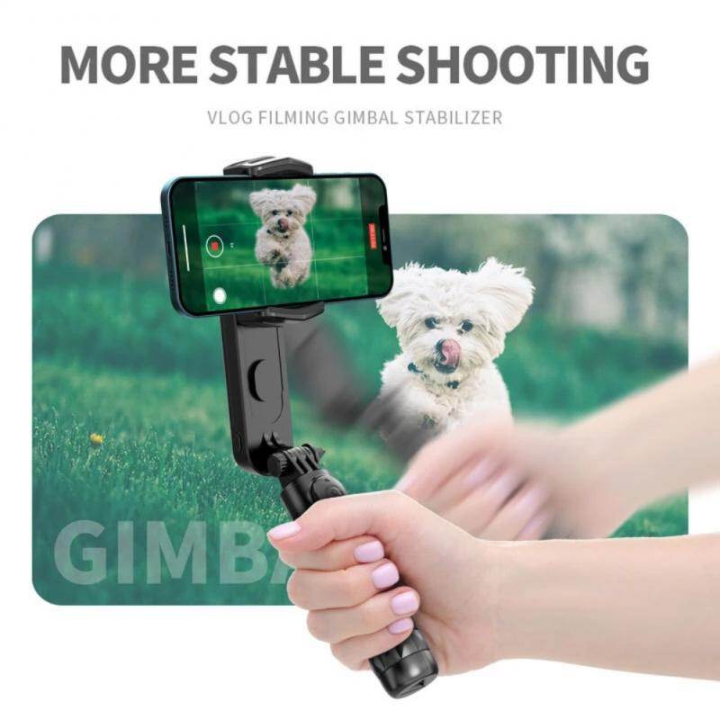 Zeallion Bộ Ổn Định Mini Gimbal Cầm Tay Bluetooth Không Dây Giá Đỡ Ba Chân Gậy Selfie Với Đầu Chân Máy Đèn Chiếu Sáng Phụ Có Thể Tháo Rời Phụ Kiện