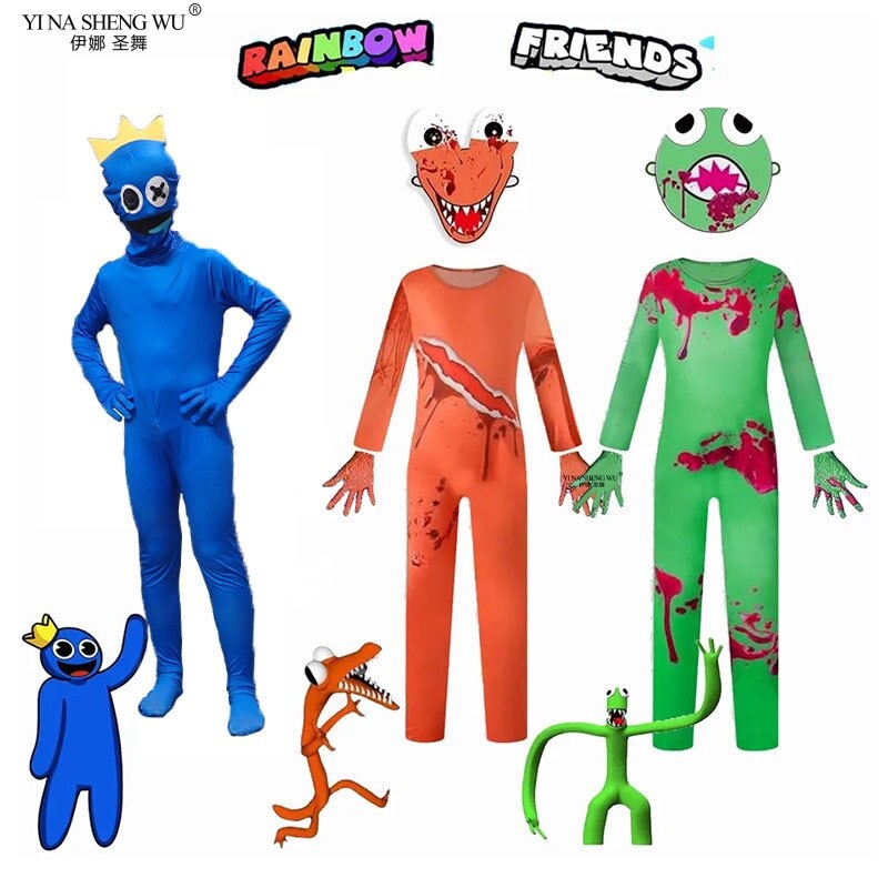 Rainbow Friends Costume Kids Boys Monster Wiki Cosplay Horror Game Roblox  Halloween Jumpsuit Canival Birthday Party Costume