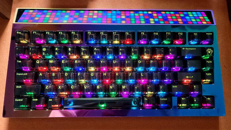 【Keycap Only】Fully transparent keycap shine through 125 Keys Cherry Profile PC material Silk screen printing process Keycap For Cherry MX Switch Mechanical Keyboard RK61/Anne Pro 2/GK61