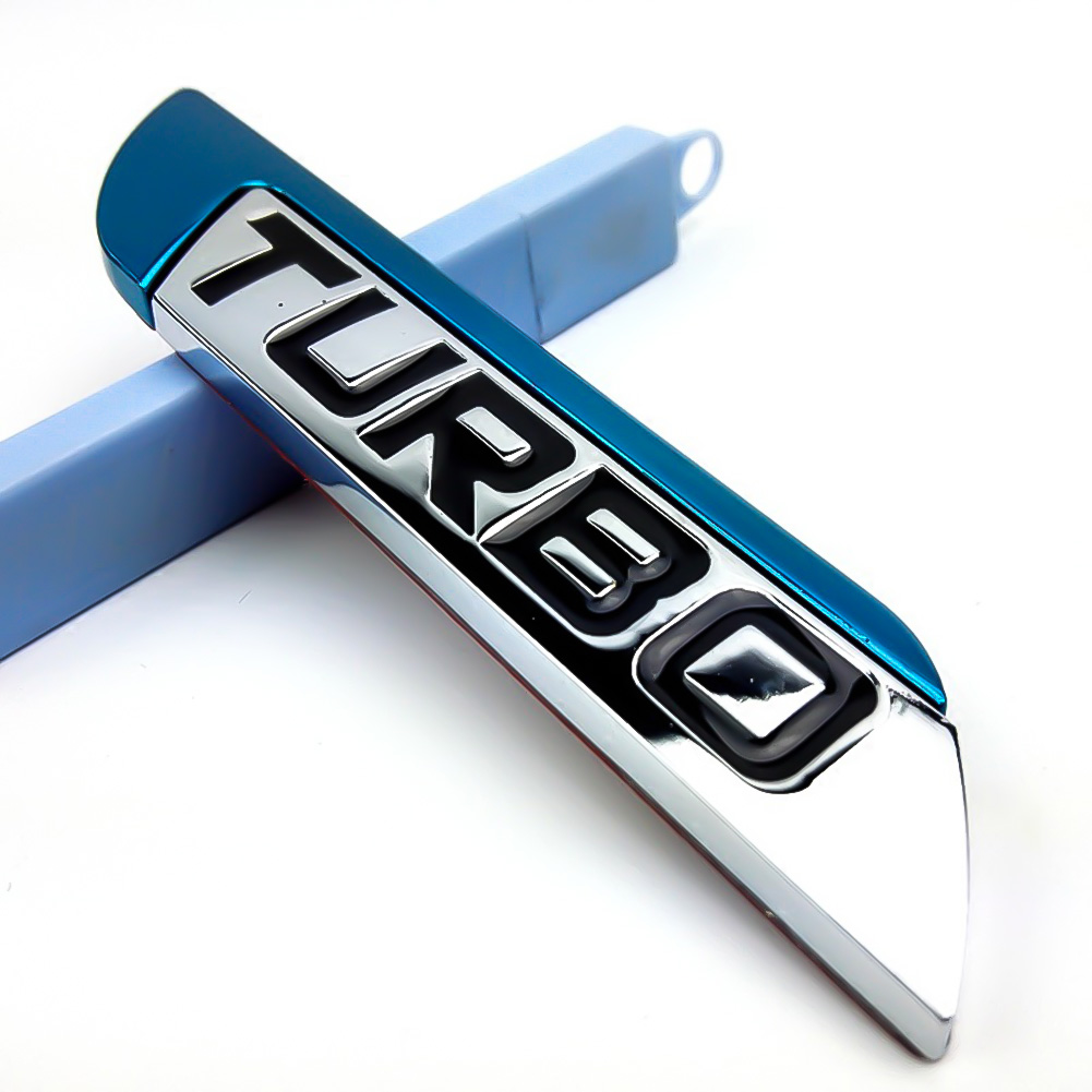 Metal Car Sticker Trunk Logo Fender Side Label Car Sticker Turbocharged TURBO Car Sticker