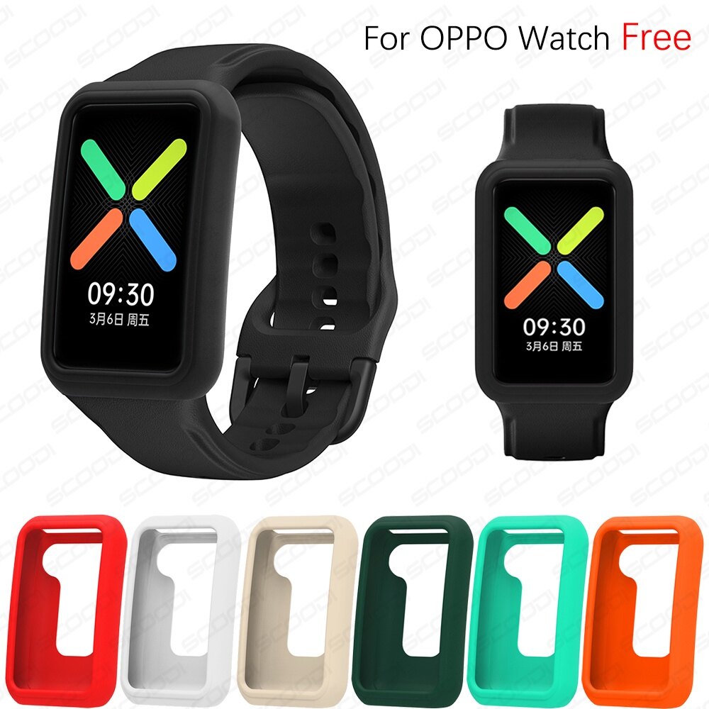 TPU Soft Full Screen Protector Case Shell Edge Frame For OPPO Watch Free Bumper Cover Accessories