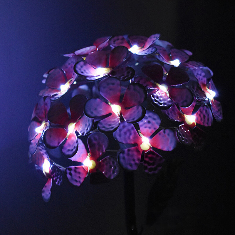 YONUO Đèn Led Năng Lượng Mặt Trời Đèn Led Sân Vườn Tấm Năng Lượng Mặt Trời Đèn Mô Phỏng Hoa Cẩm Tú Cầu Đèn Cắm Bãi Cỏ Đèn Sân Vườn Đèn Trang Trí Ngoài Trời Đèn Cảm Biến Điều Khiển Ánh Sáng Thông Minh