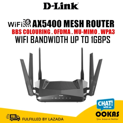 D-Link EXO DIR-X5460 [ AX5400 ] WiFi 6 Wireless Mesh Router, AX Wi-Fi 6 For UniFi Fiber, Max.s Fiber, Time Fibre & etc